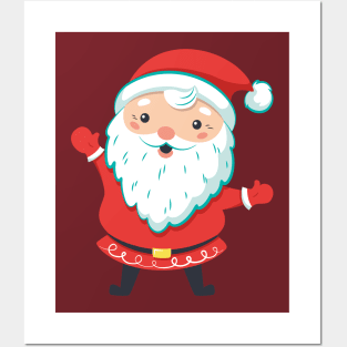 Cute Santa Claus Posters and Art